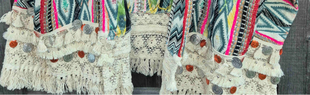 Detail fringe coins boho jacket handmade