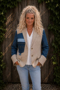 One of a Kind upcycled blazer gedragen voorkant