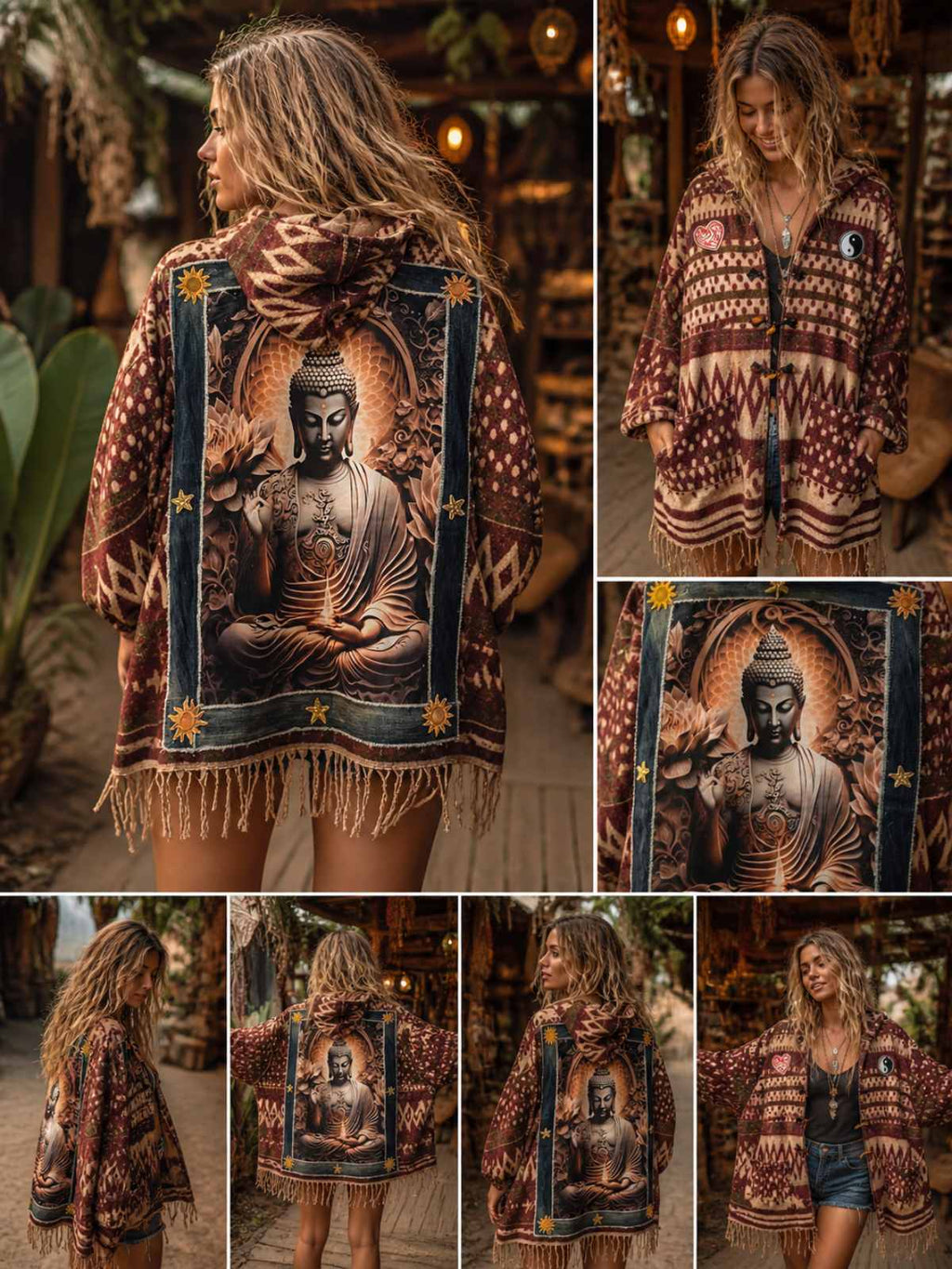boho jas sfeerbeeld festival collage one of a kind jas