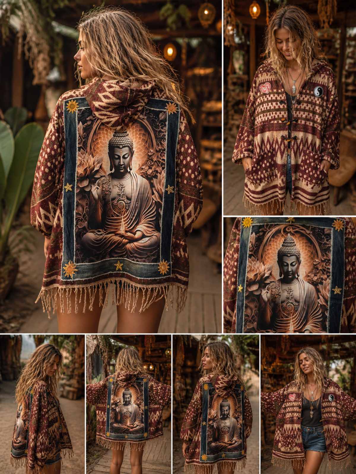 boho jas sfeerbeeld festival collage one of a kind jas