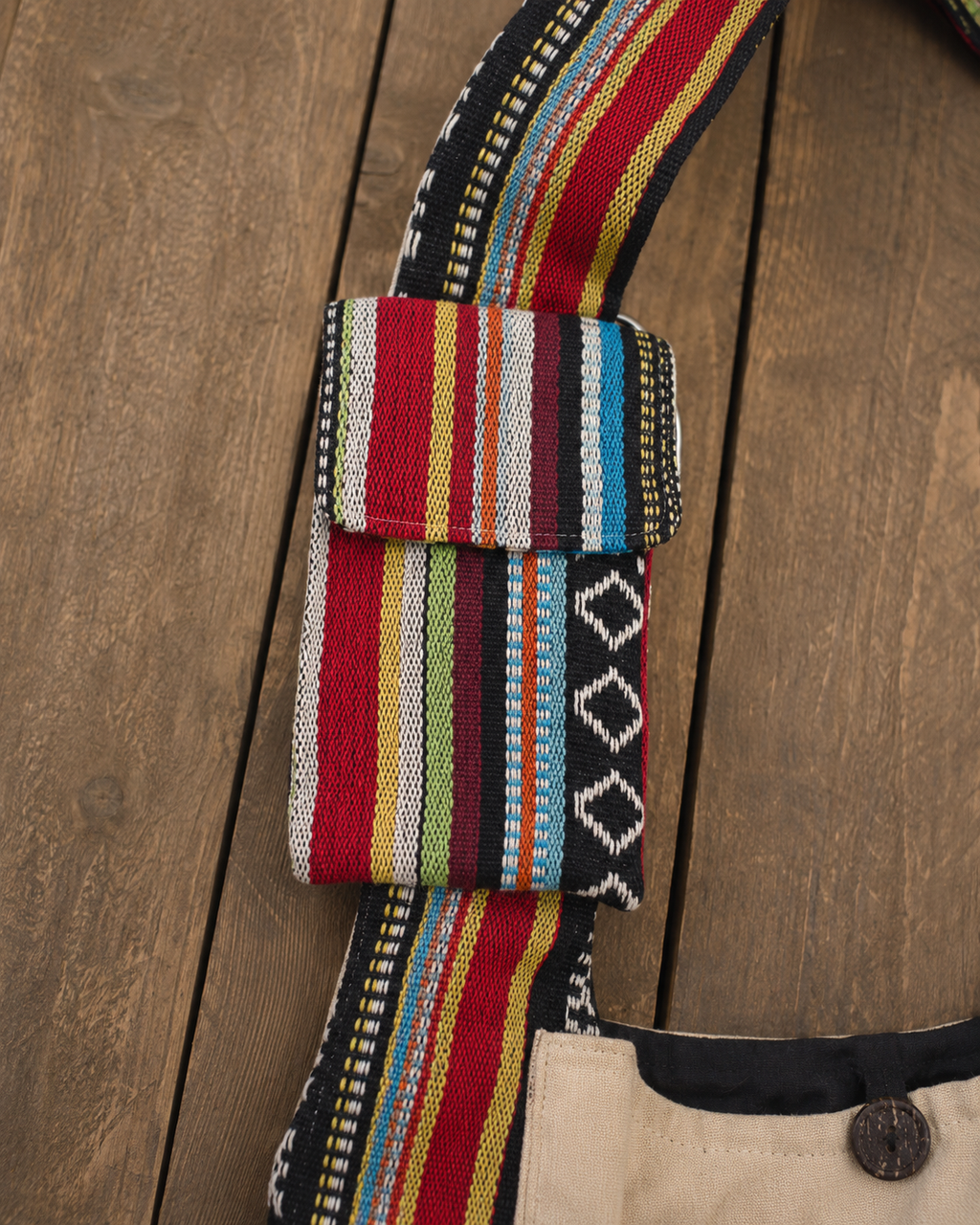 Handgemaakte Boho Crossbody Tas – Peace Patch – One of a Kind