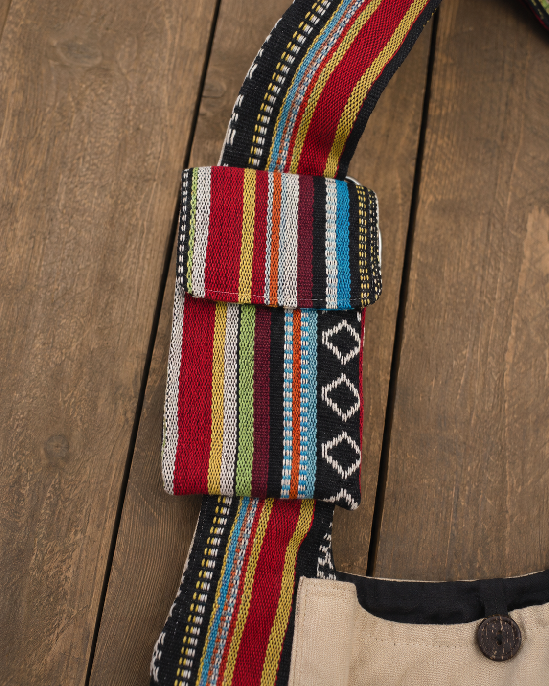 Handgemaakte Boho Crossbody Tas – Peace Patch – One of a Kind