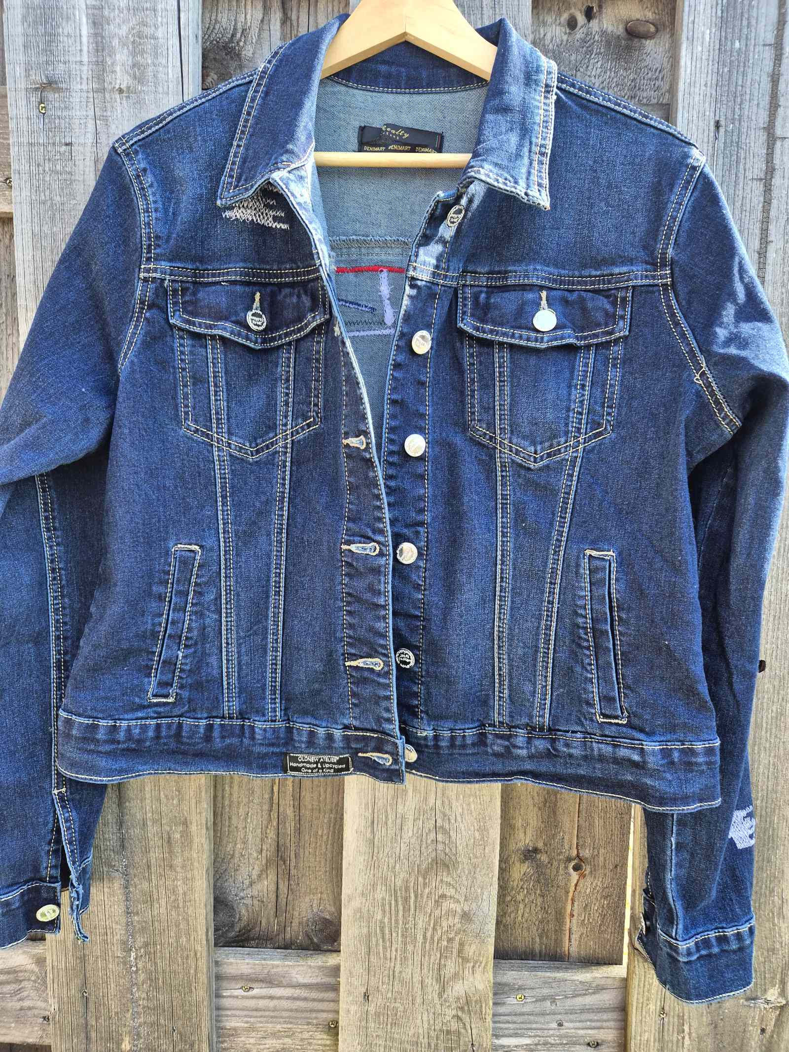 denim jacket front handmade oldnew atelier