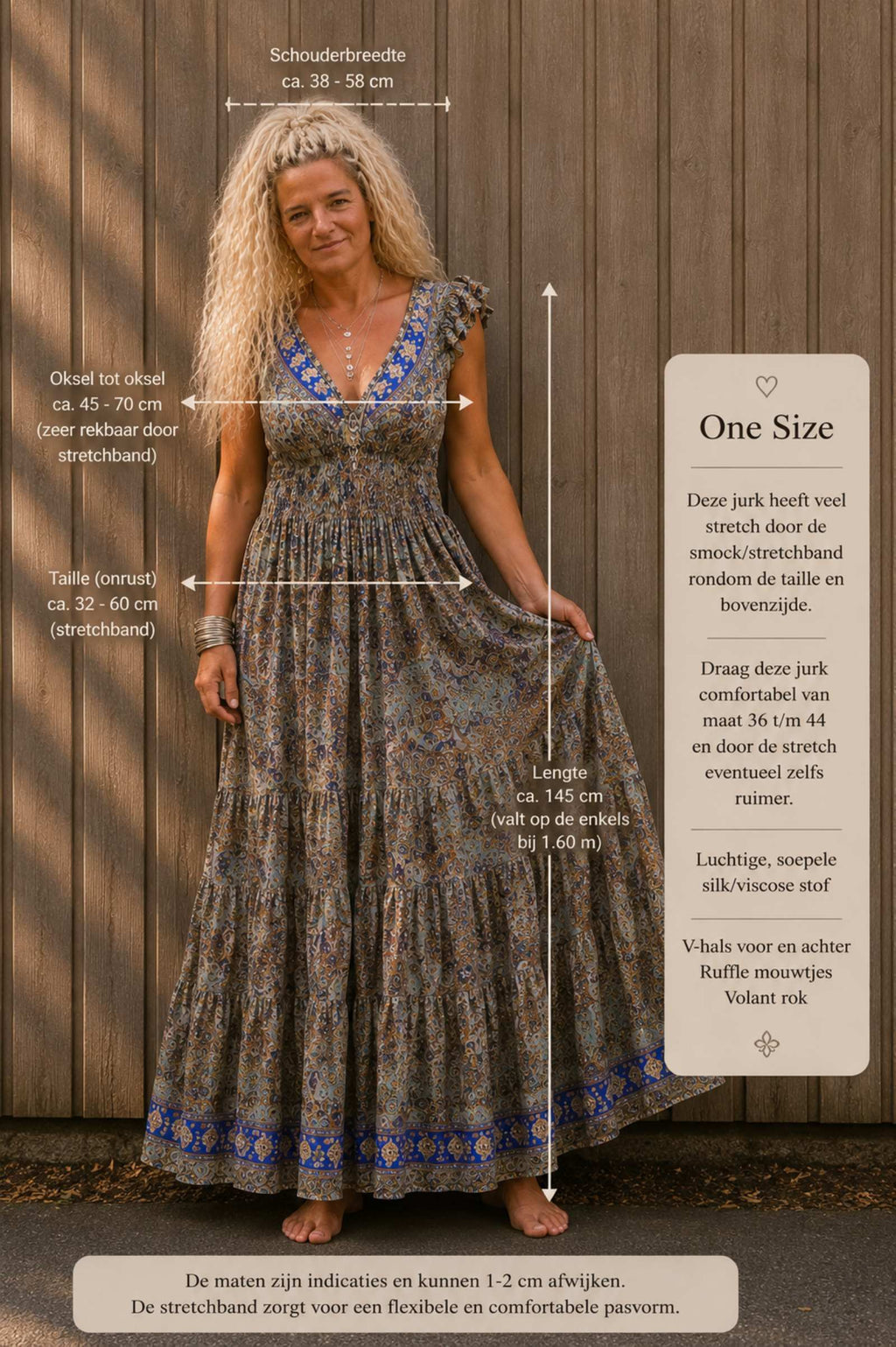 Boho Maxi Jurk Silk – One Size