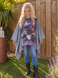 Handgemaakte upcycled Bulldog boho top gedragen van voren – Old New Atelier