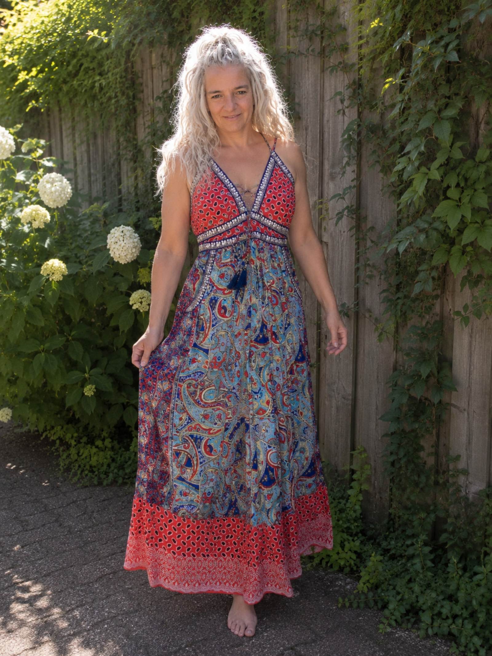 Boho Maxi Jurk – Paisley Print – One Size – Ibiza Style Zomer Jurk | Old New Atelier