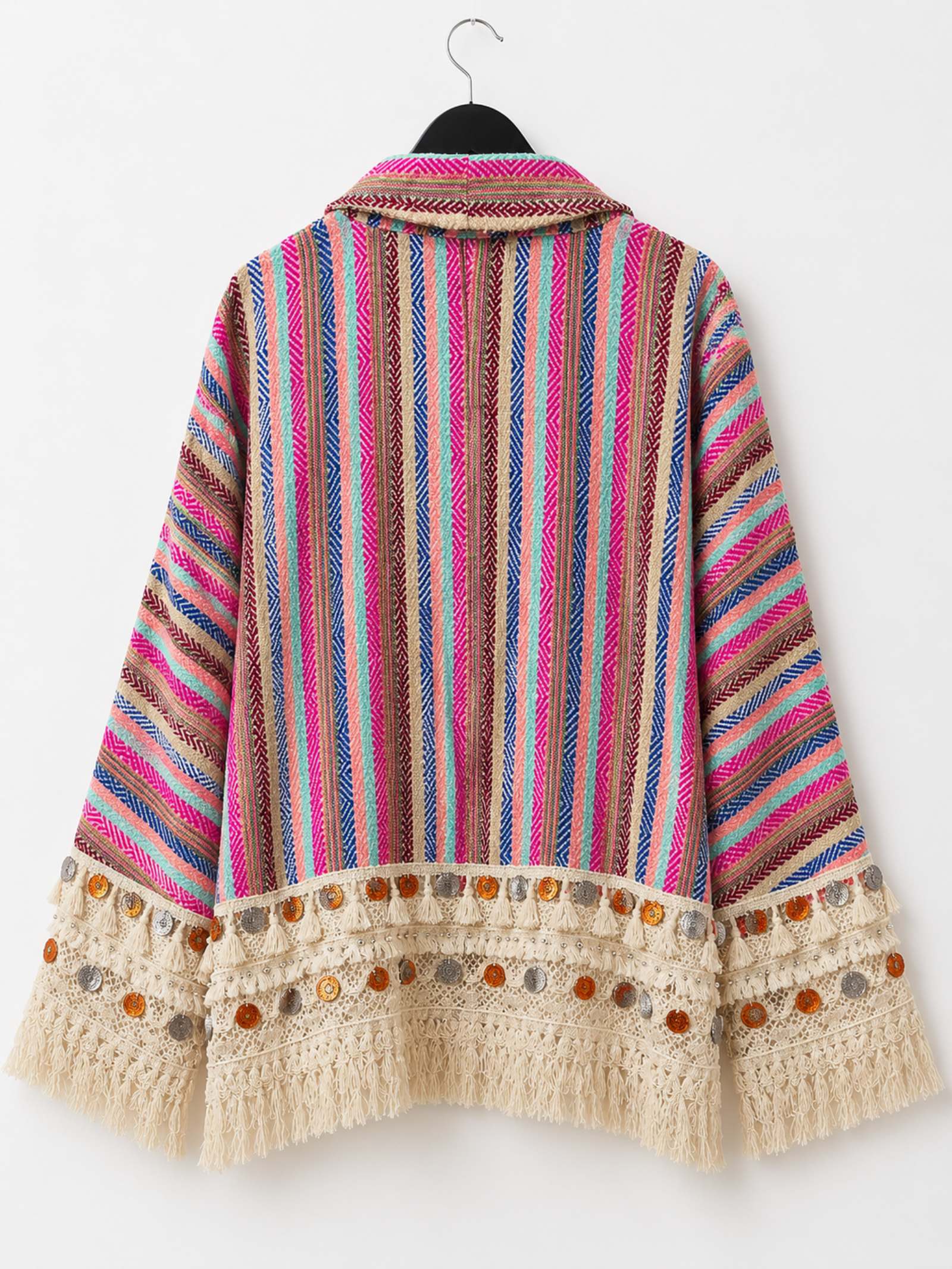 Boho Vest Ibiza Multicolor met Franjes – One Size