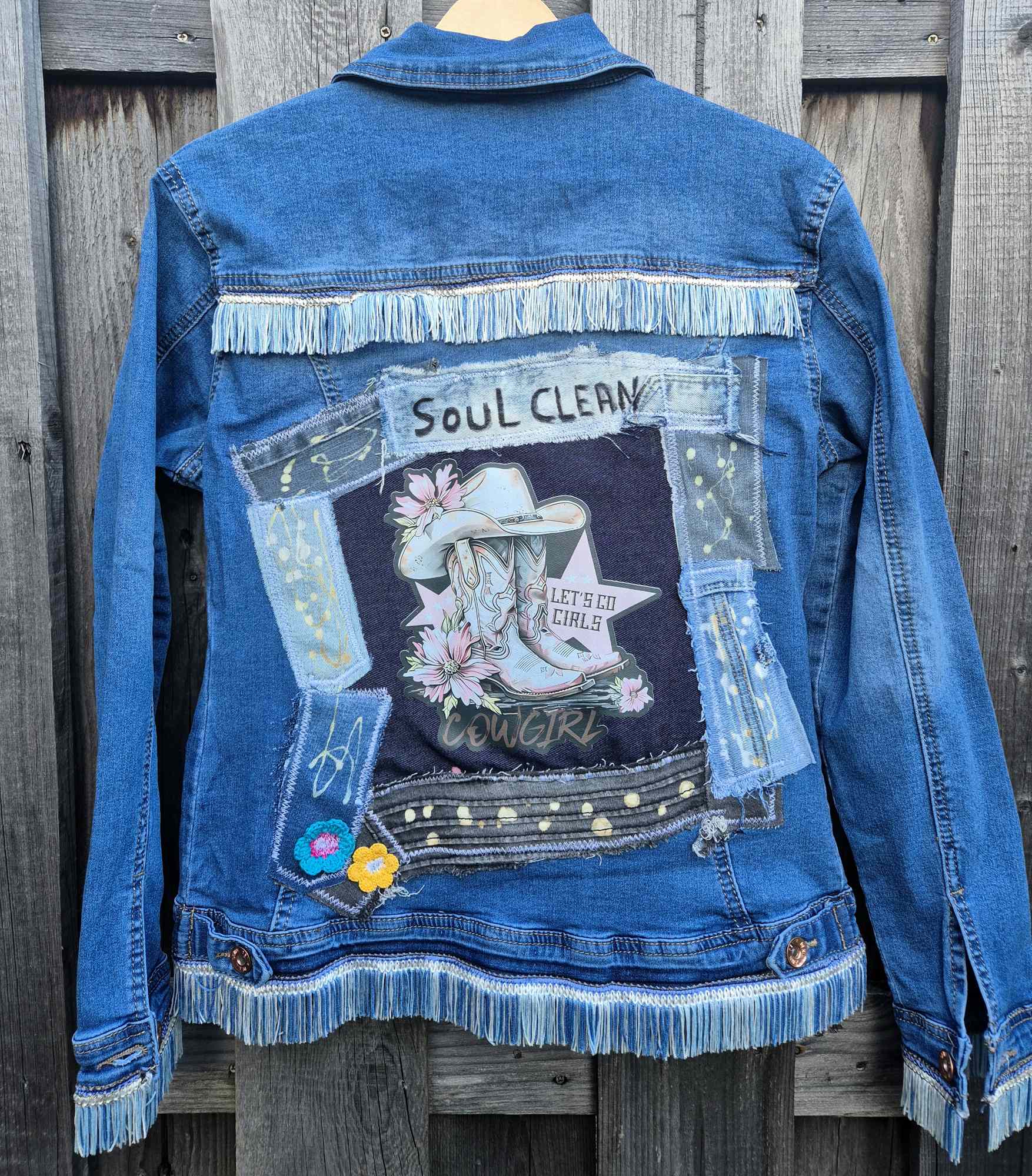 Denim jasje achterkant patchwork soul clean