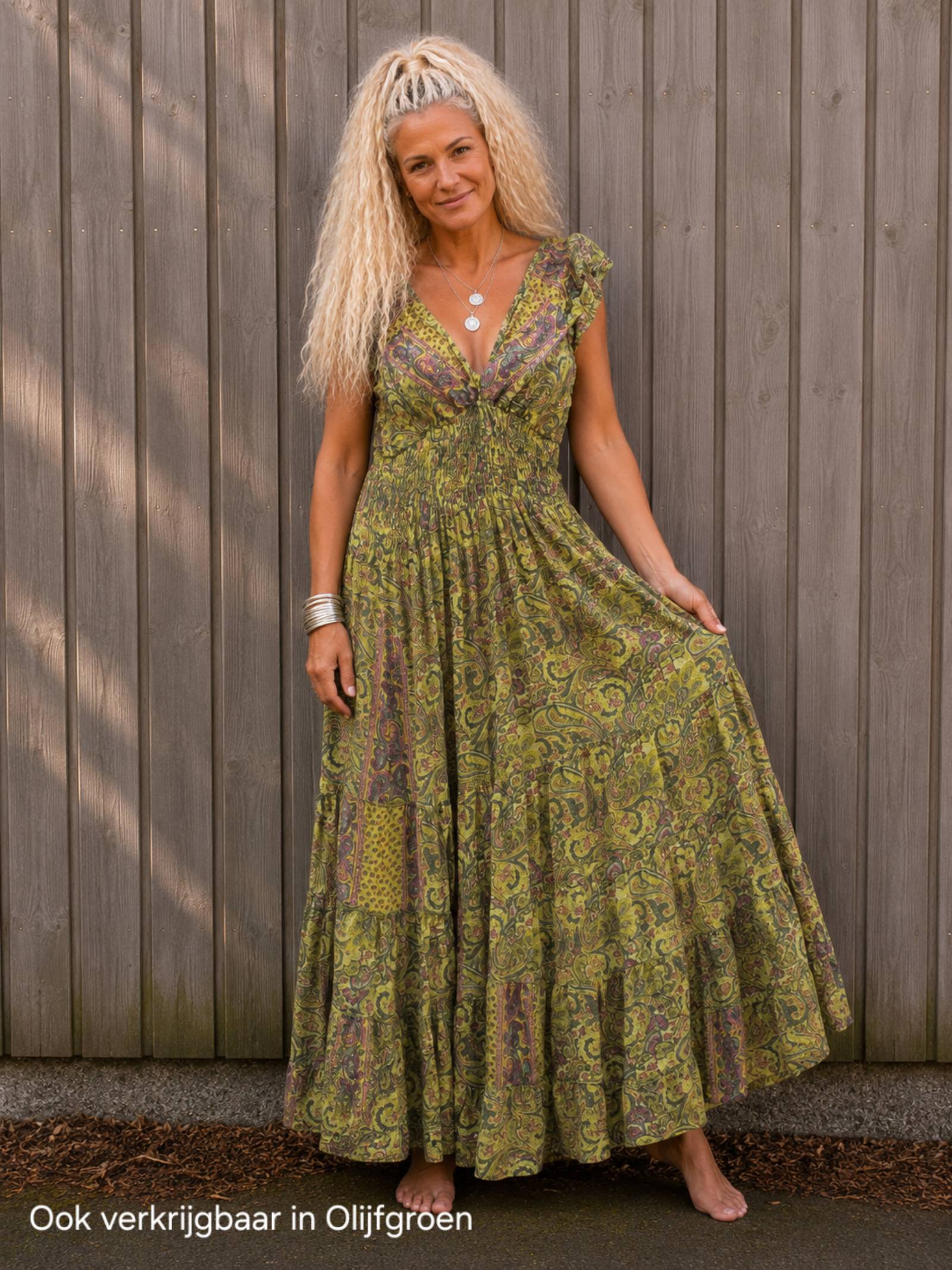 Boho Maxi Jurk Silk – One Size