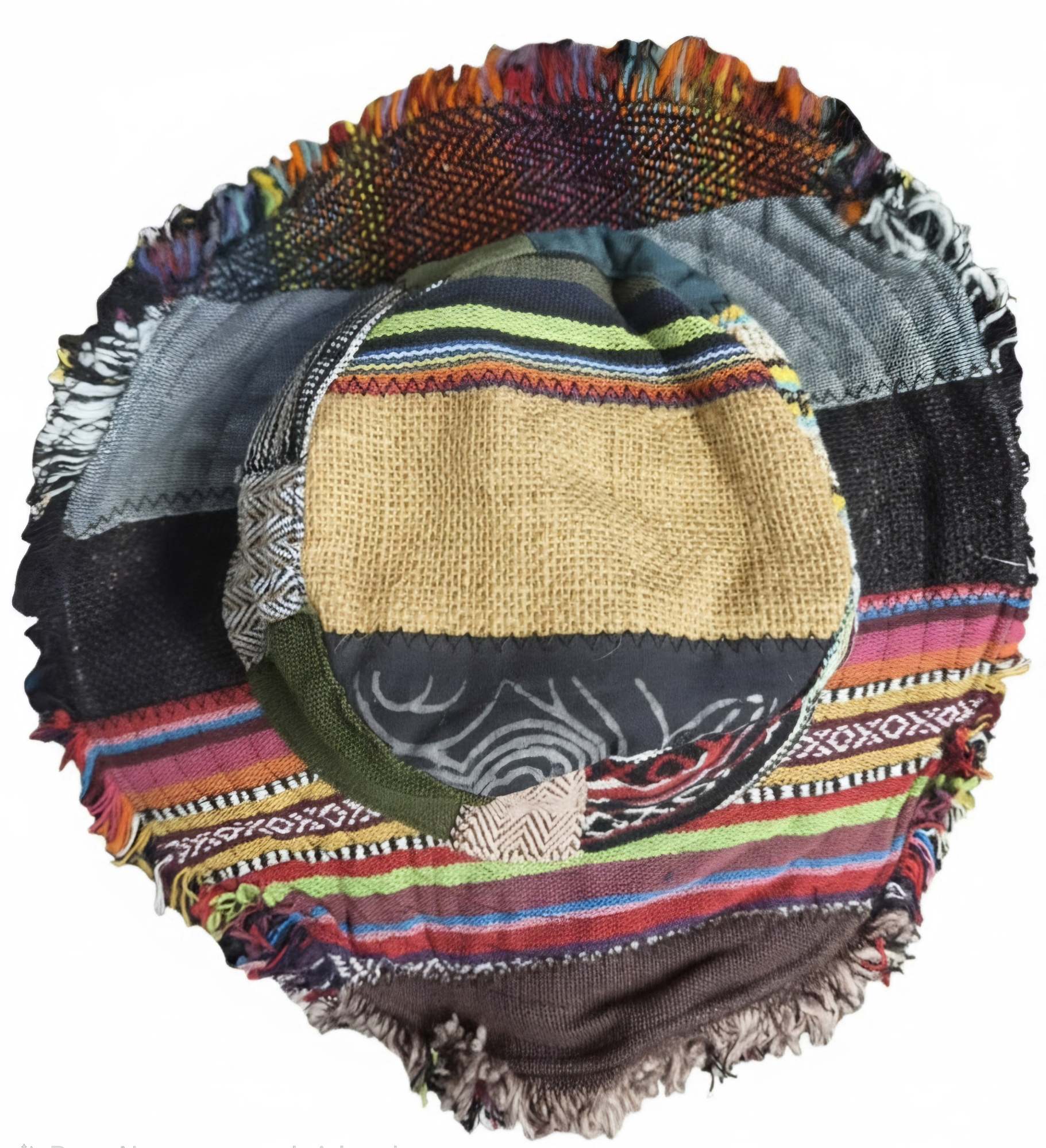 Handgemaakte Boho Patchwork Hoed – One of a Kind