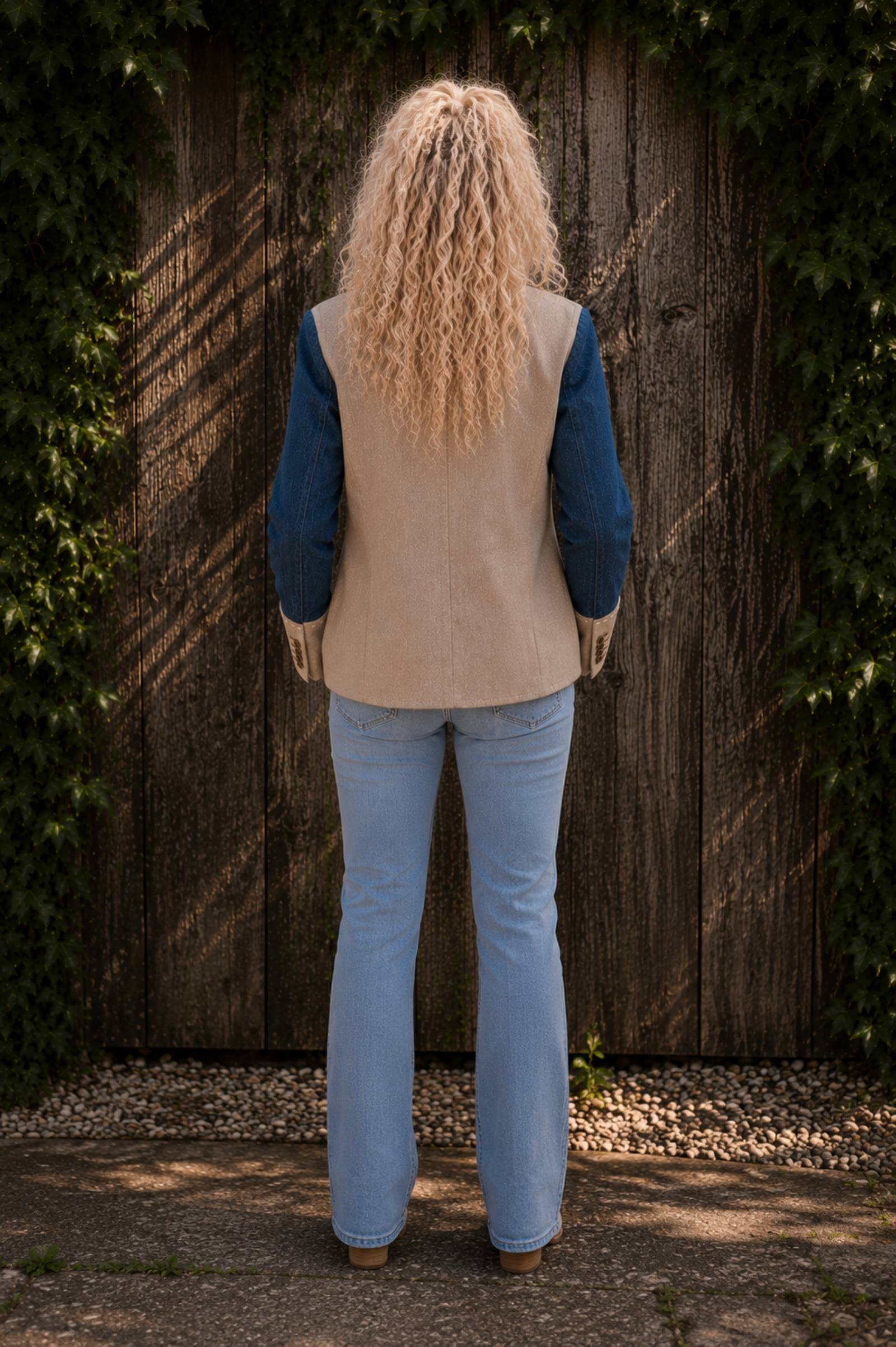 Upcycled blazer volledige achterkant