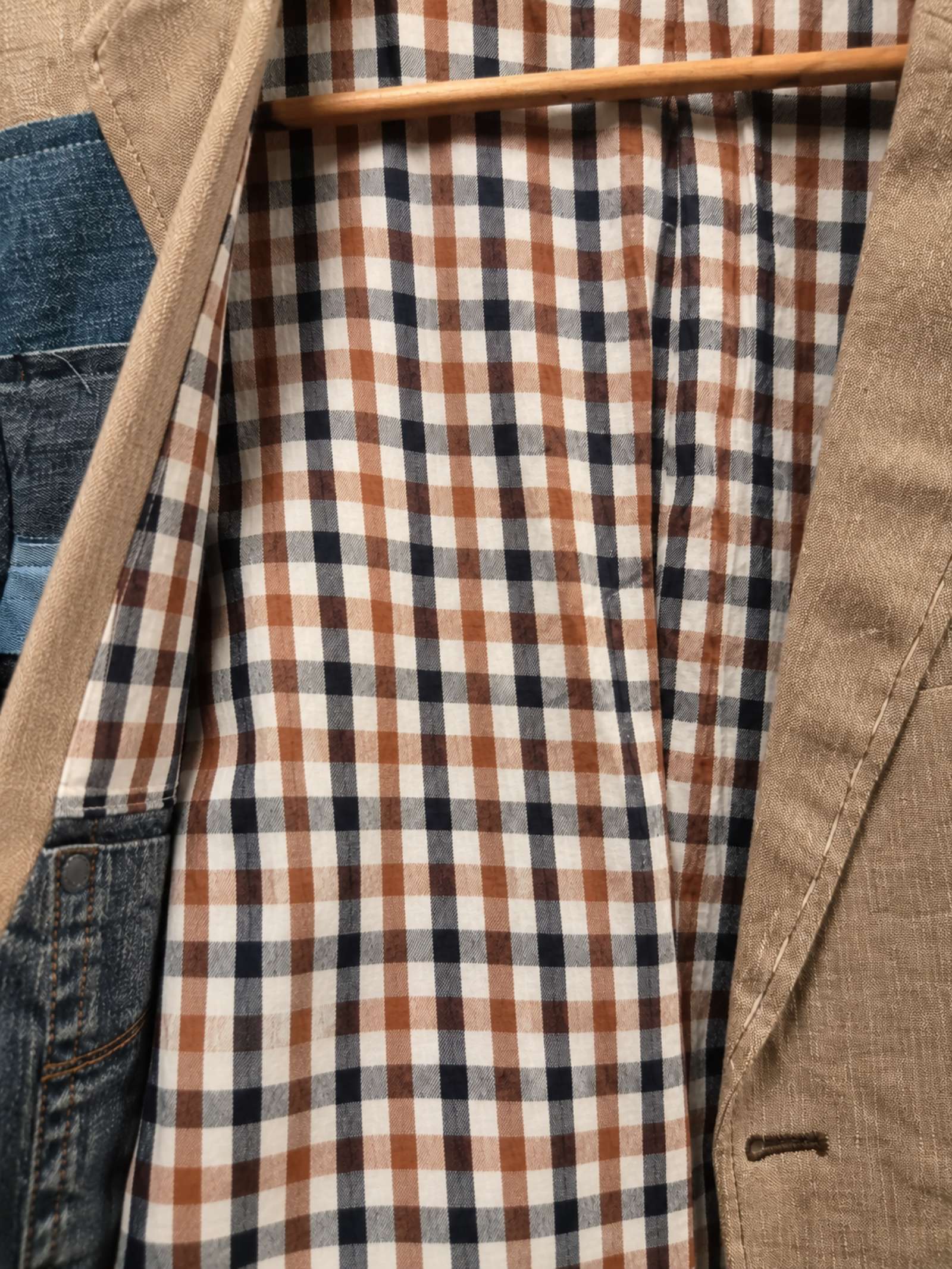 Geruite voering van One of a Kind blazer