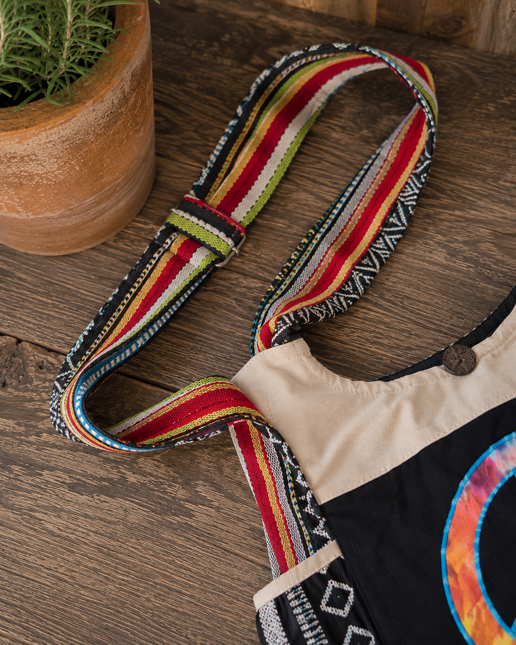 Handgemaakte Boho Crossbody Tas – Peace Patch – One of a Kind