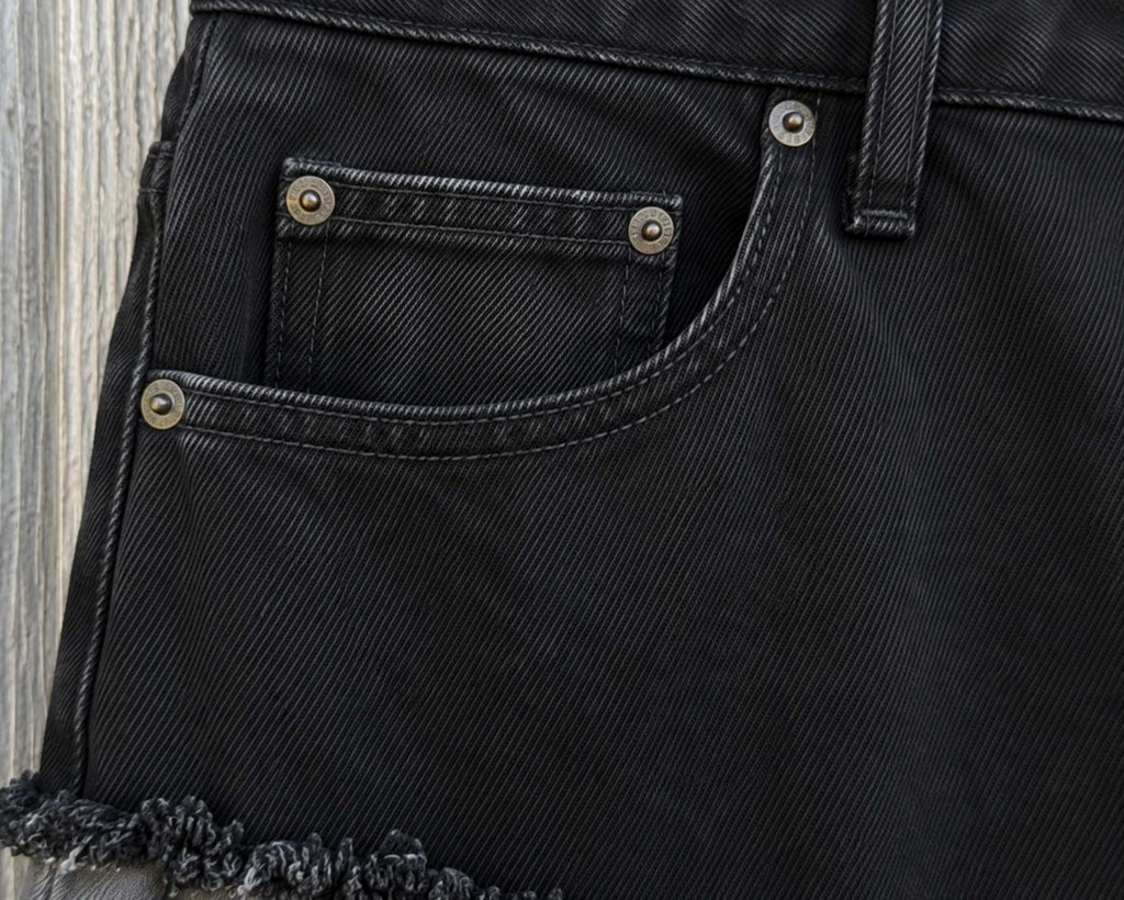 One of a Kind Upcycled Levi's Patchwork Rok – Zwart & Grijs
