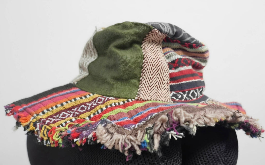 Handgemaakte Boho Patchwork Hoed – One of a Kind