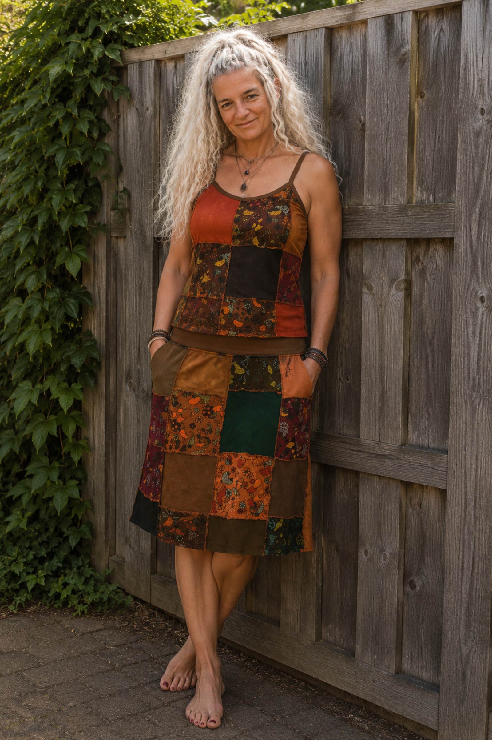 Boho Patchwork Set – Top & Rok van 100% Katoen