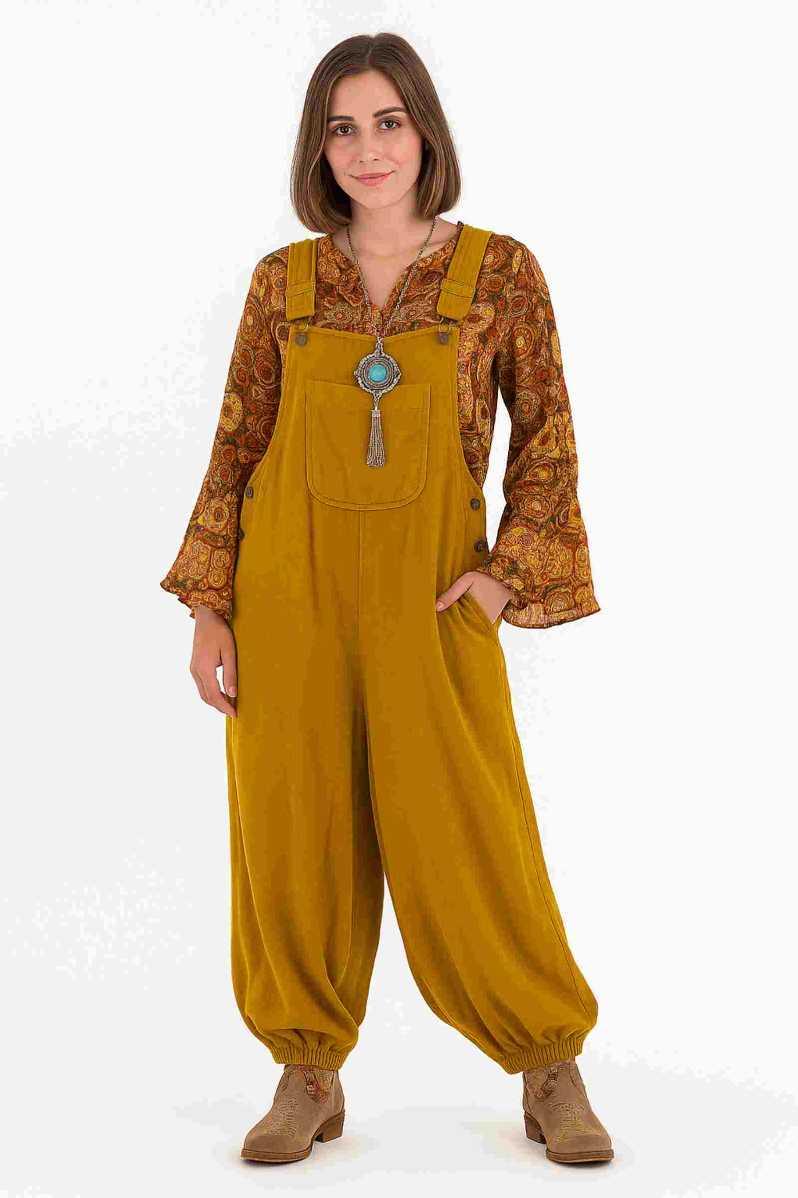 Boho Harem Jumpsuit – Relaxed Fit – Laatste Stuk