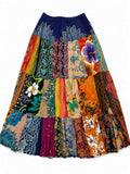 Boho patchwork rok one size 100% katoen kleurrijke festival rok