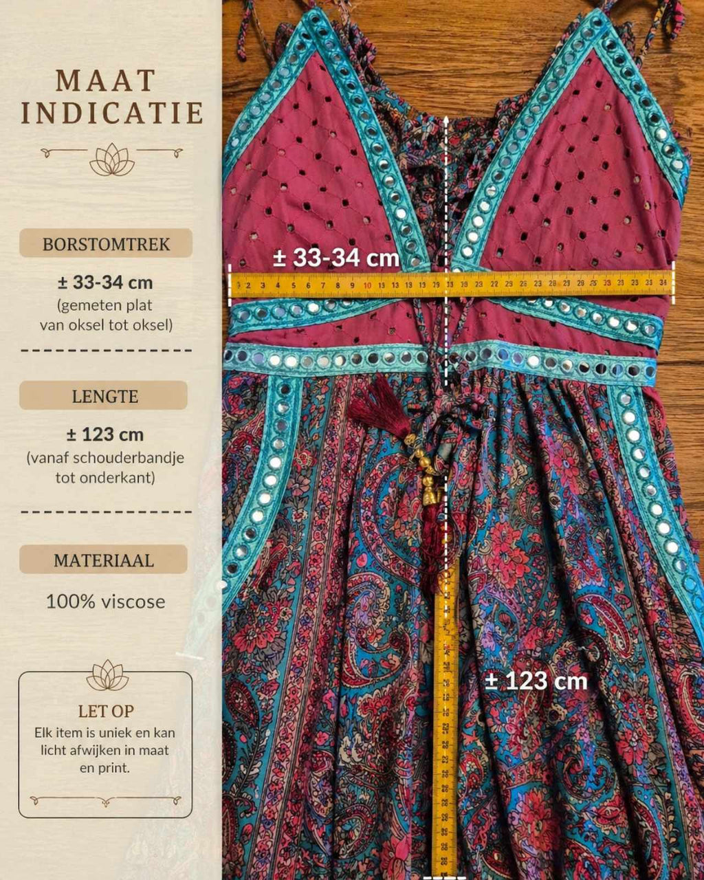Boho Maxi Jurk – Paisley Print – One Size – Ibiza Style Zomer Jurk | Old New Atelier