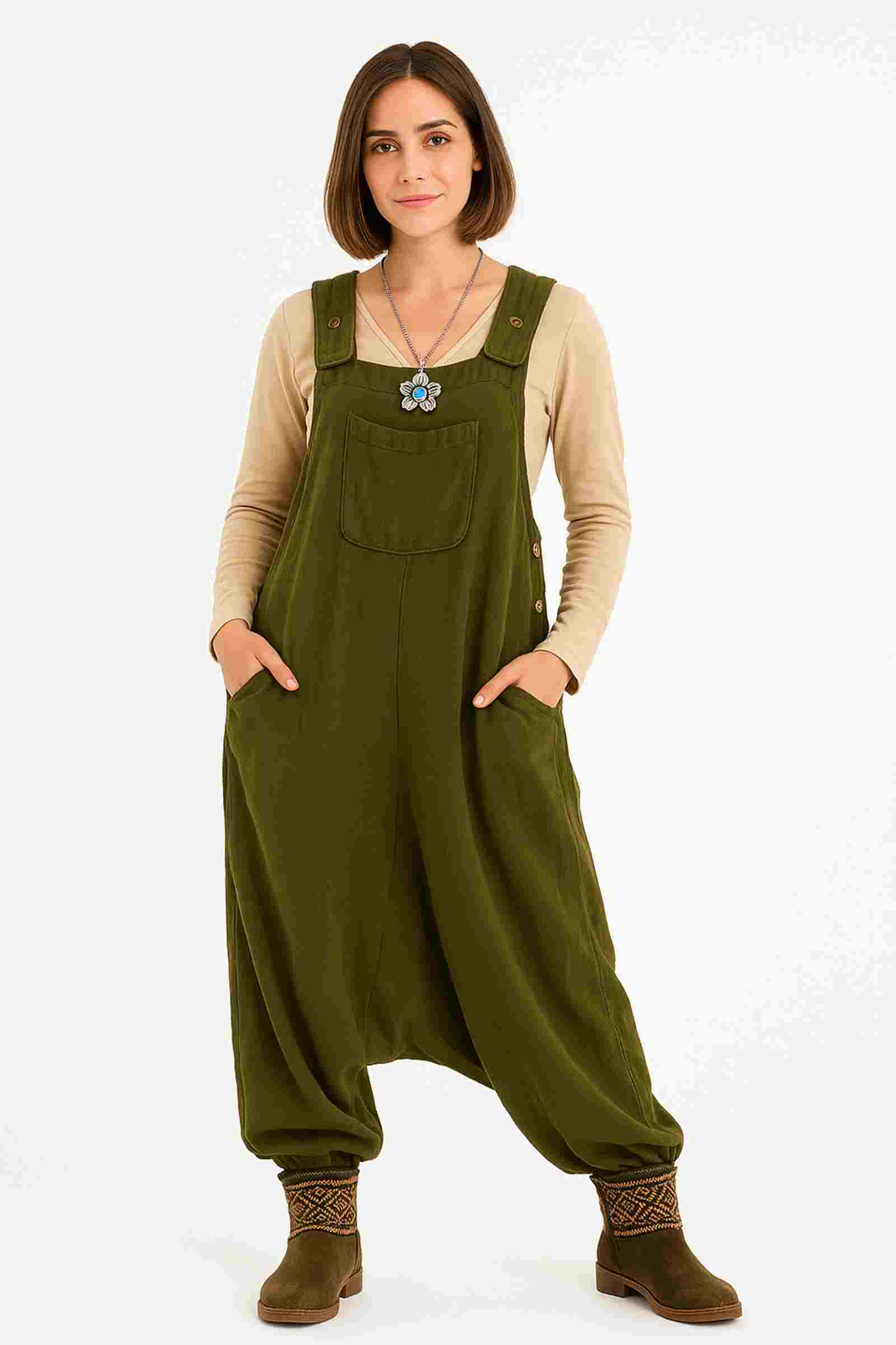 Boho Harem Jumpsuit – Relaxed Fit – Laatste Stuk