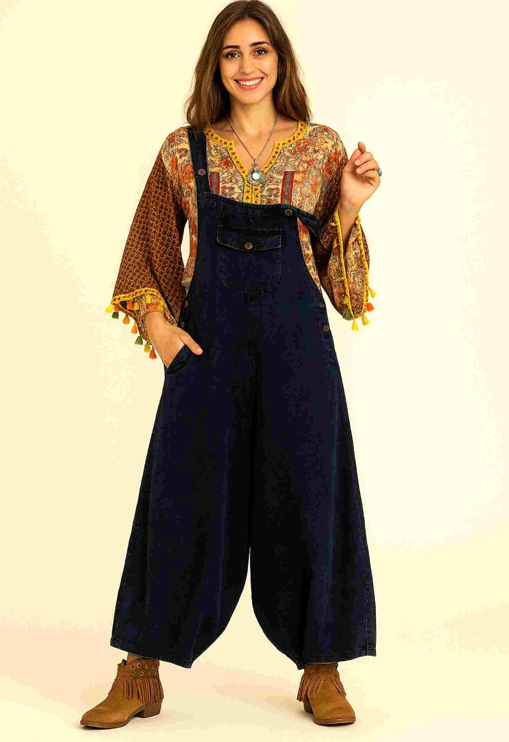 Boho Harem Jumpsuit – Relaxed Fit – Laatste Stuk