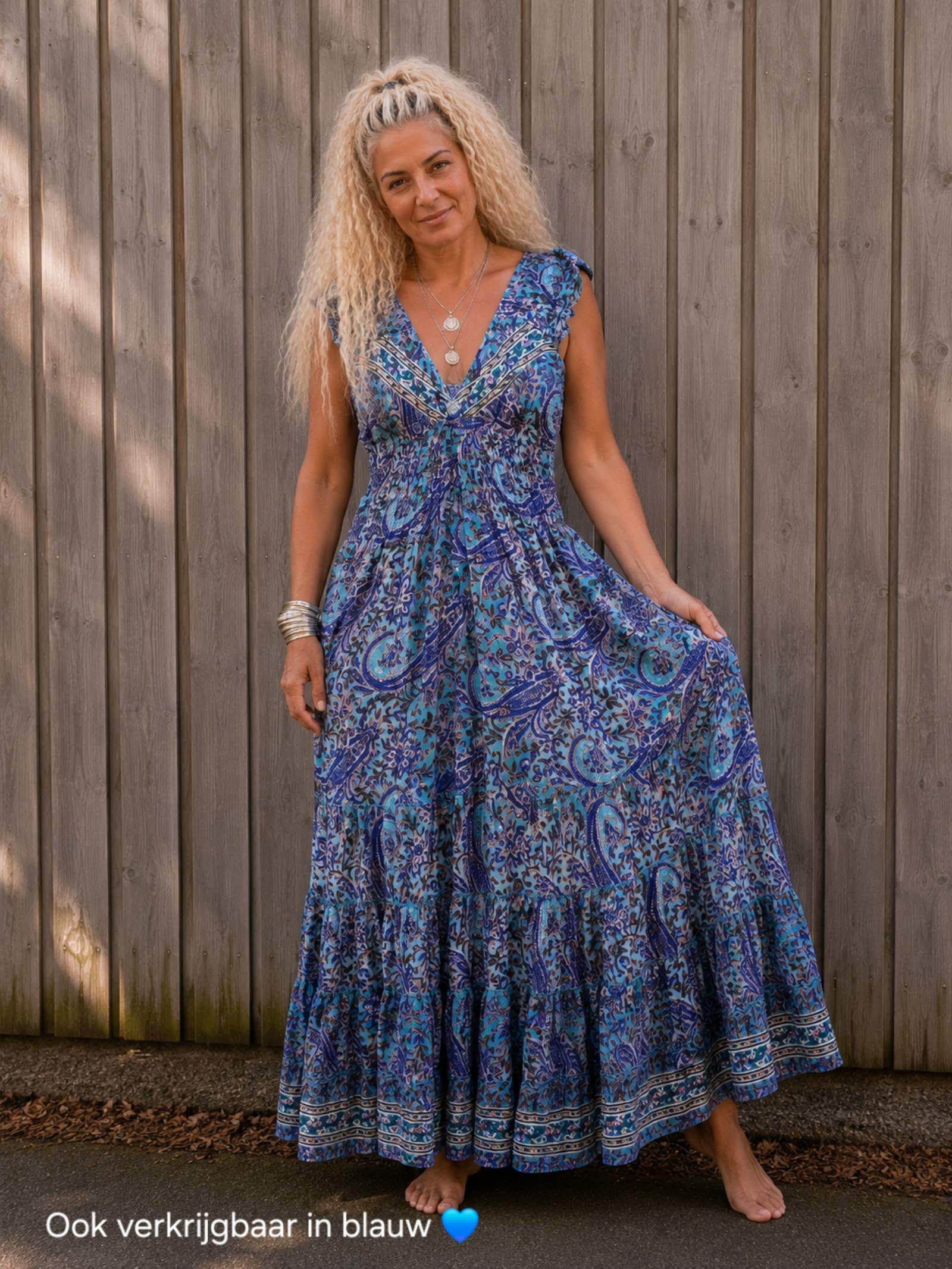 Boho Maxi Jurk Silk – One Size