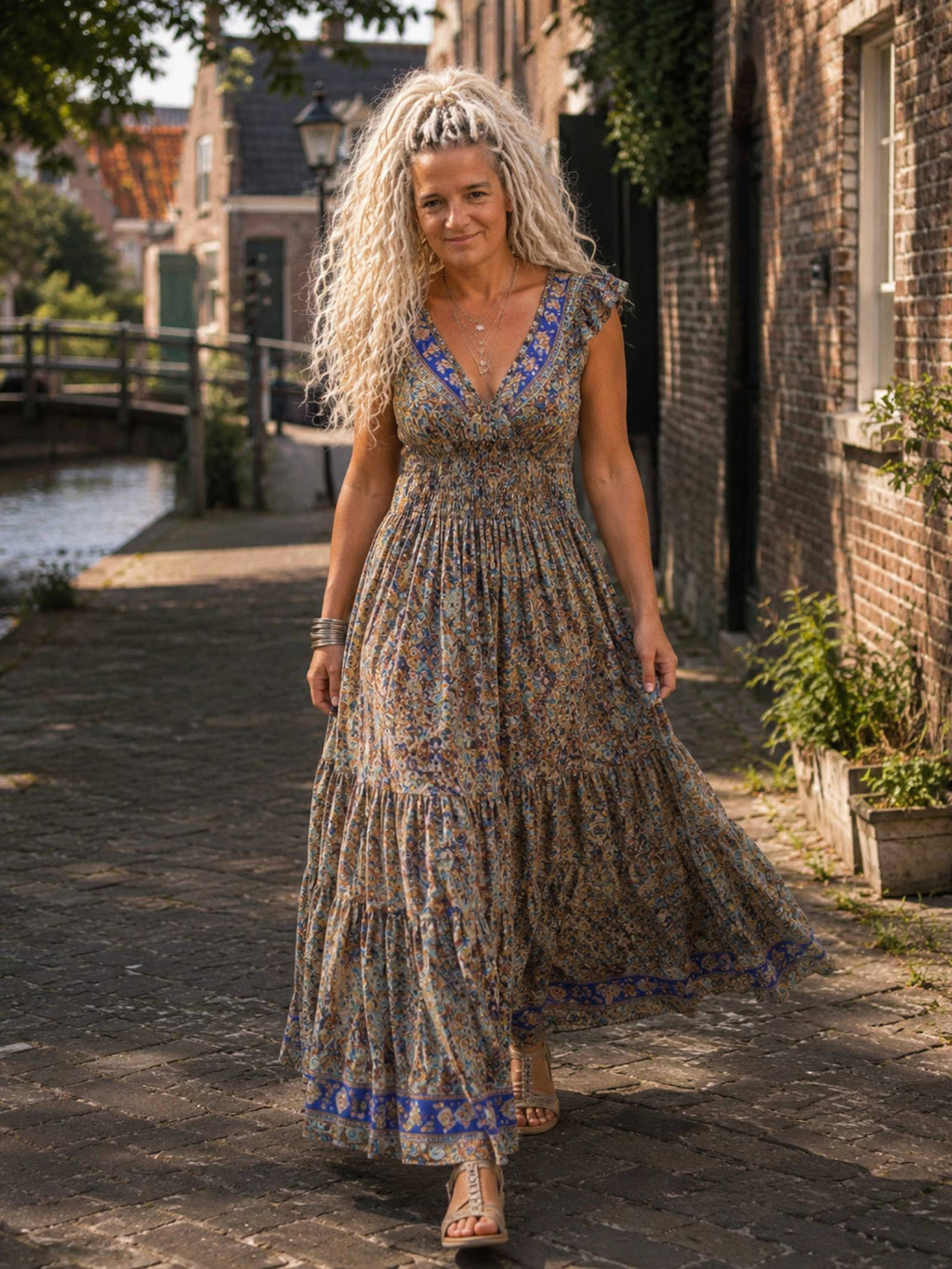 Boho Maxi Jurk Silk – One Size