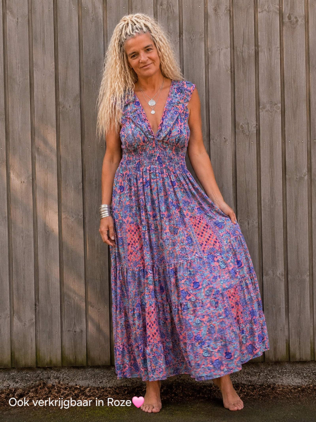 Boho Maxi Jurk Silk – One Size