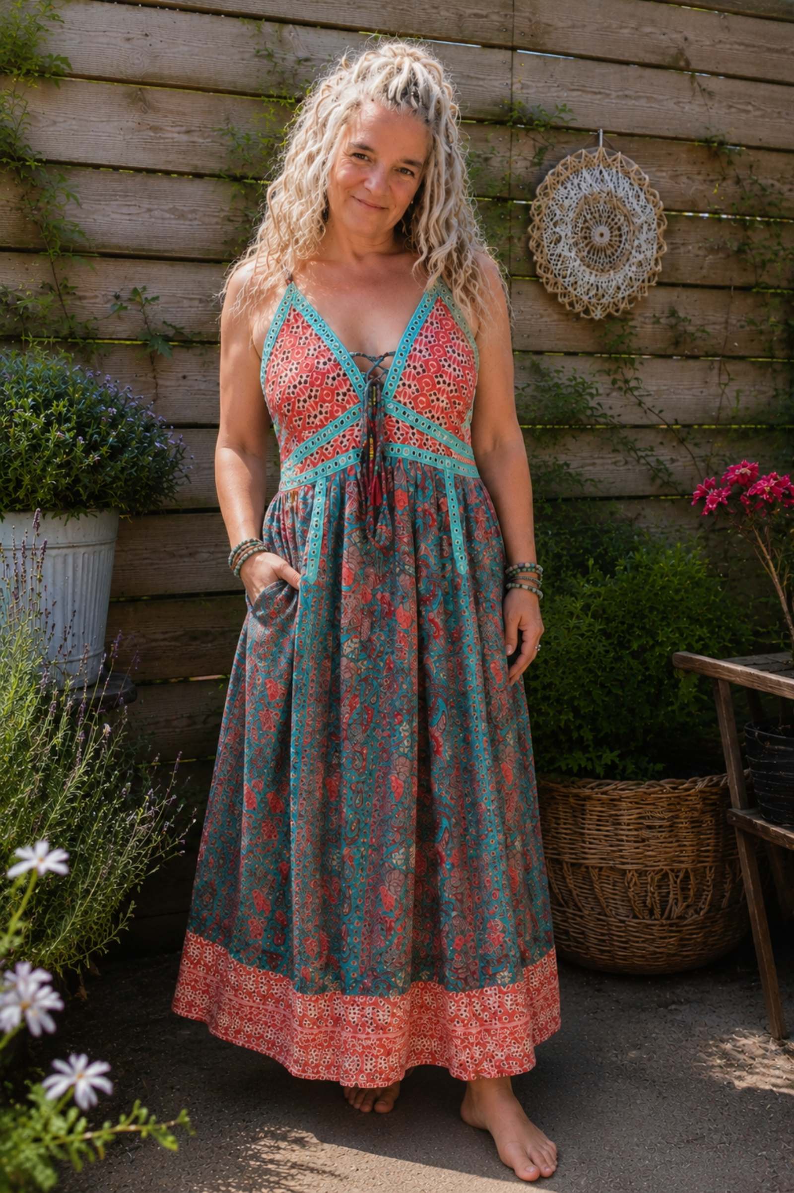 Boho Maxi Jurk – Paisley Print – One Size – Ibiza Style Zomer Jurk | Old New Atelier